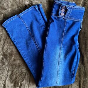 Bamboo Flared Y2K Jeans Size 9 Size 28 Waist Retro